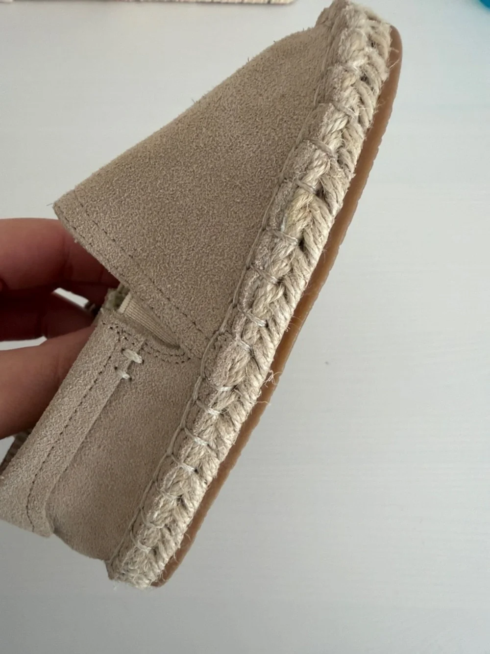 Zara Kids Beige Suede Espadrille Sneakers